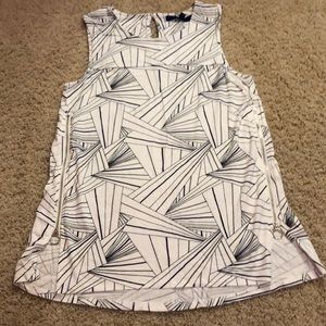 Very cute black and white symmetrical tank.